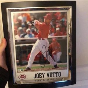Joey Votto signed framed photo Cincinnati Reds